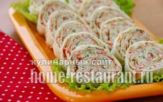 Роллы из лаваша с крабовыми палочками — 13 очень вкусных рецептов
