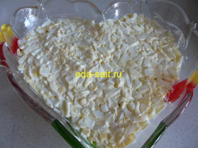 Формирование салата слоями