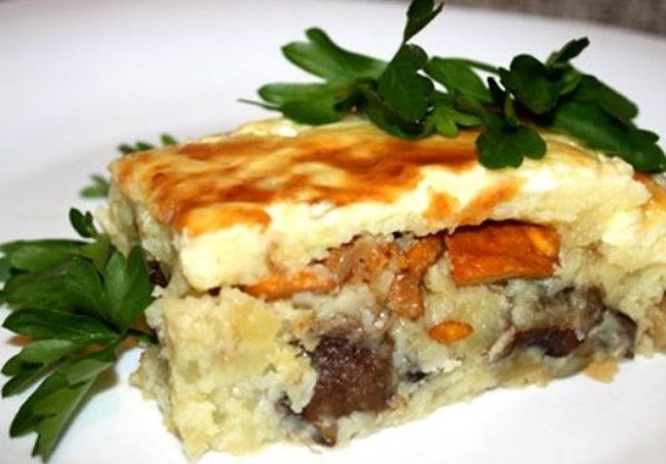 Картофельно-грибная запиканка