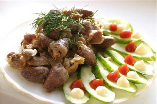 Копченые желудки и шейки