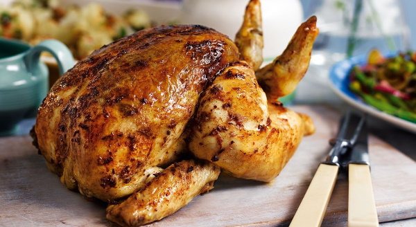 Курица-гриль в духовке без вертела. Рецепт с фото