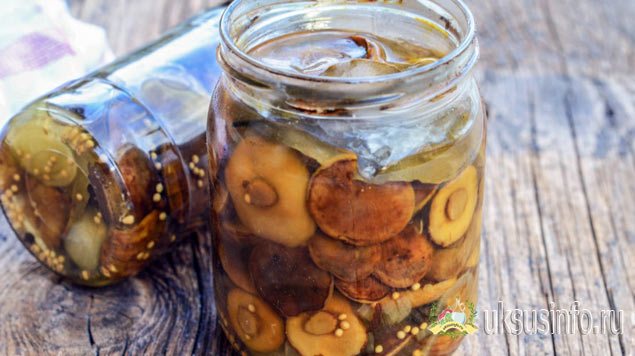 Маслята с лимонным маринадом