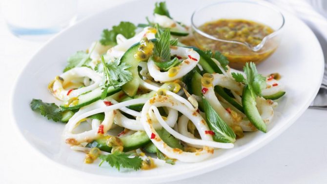 салат-кальмары