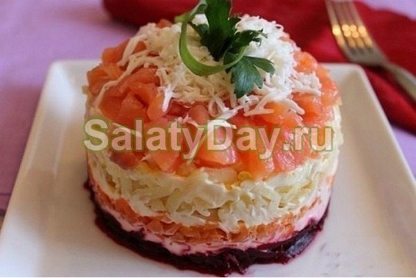 Салат с семгой «Под шубой»