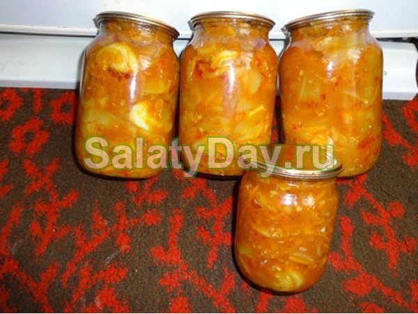 Тещин язык - салат из цукини и острого перца