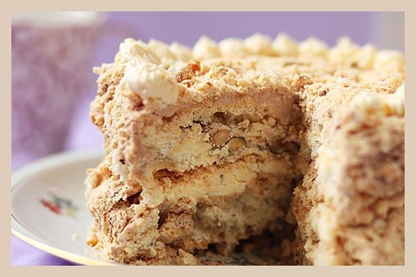 торт королевский без муки с безе