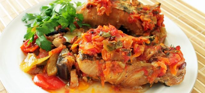 тушеный хариус