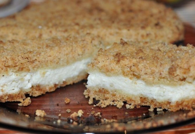 Творожный пирог с песочной крошкой – кулинарные рецепты