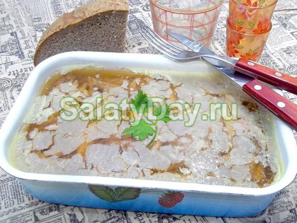 Заливное из свинины и курицы