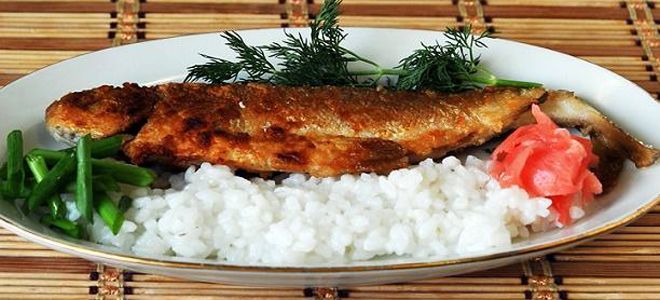 жареный хариус